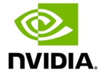 Green and black square logo with the word "NVIDIA" in black font.